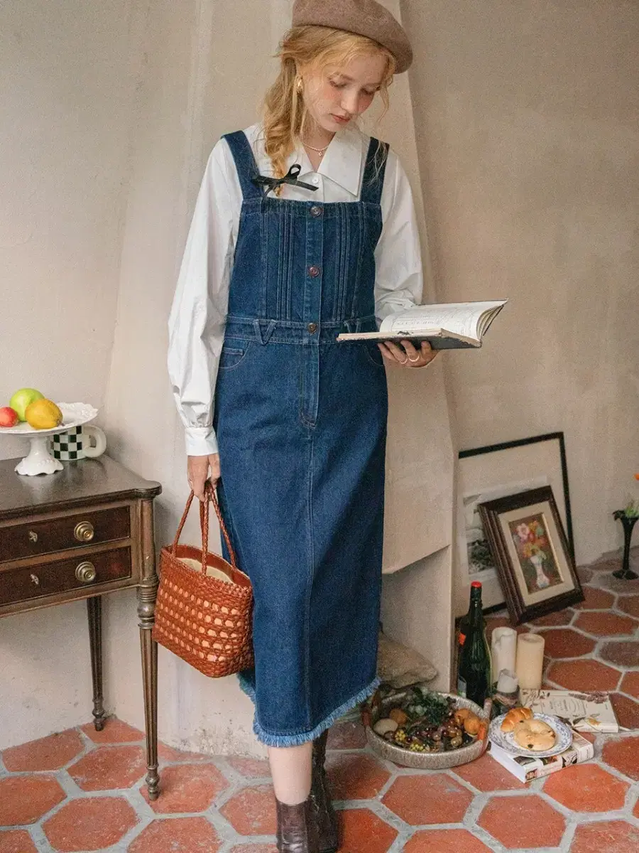 르니나 청치마 BUFFEY pintuck overall denim